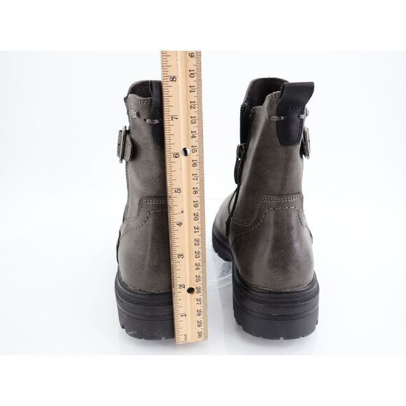 Spring Step Kaze Ankle Boots Womens 39 8.5 Gore-tex Grey Lug Sole Vegan Moto - Picture 6 of 12